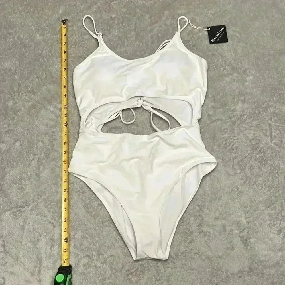 Marina Prime White Monokini Size XL NWT